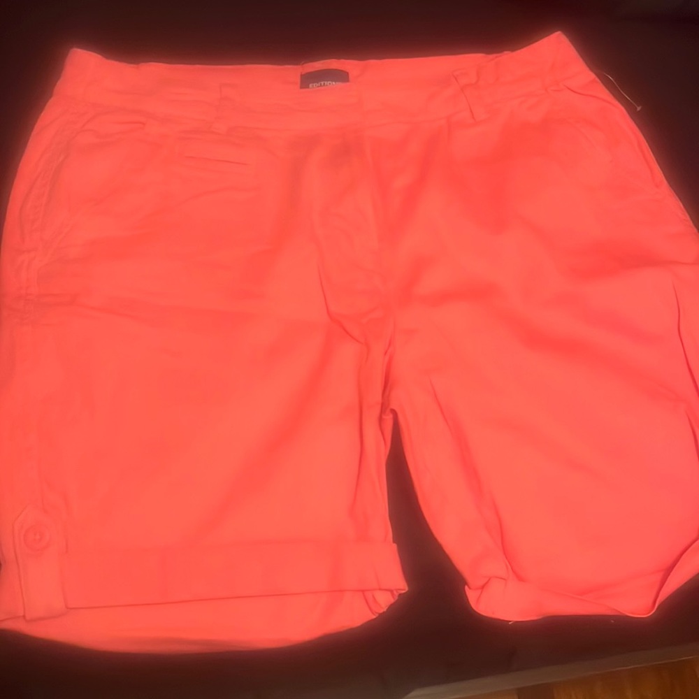 Pink cargo shorts